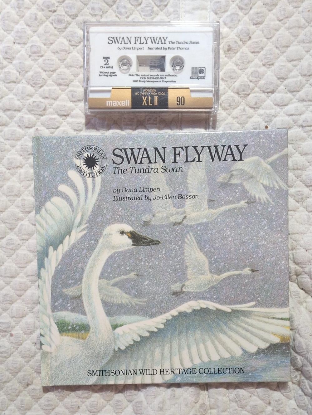 Vintage 1993 Swan Flyway Tundra Swan Smithsonian Soundprints Book Cassette Set